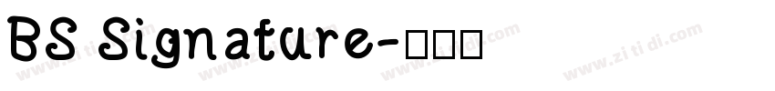 BS Signature字体转换